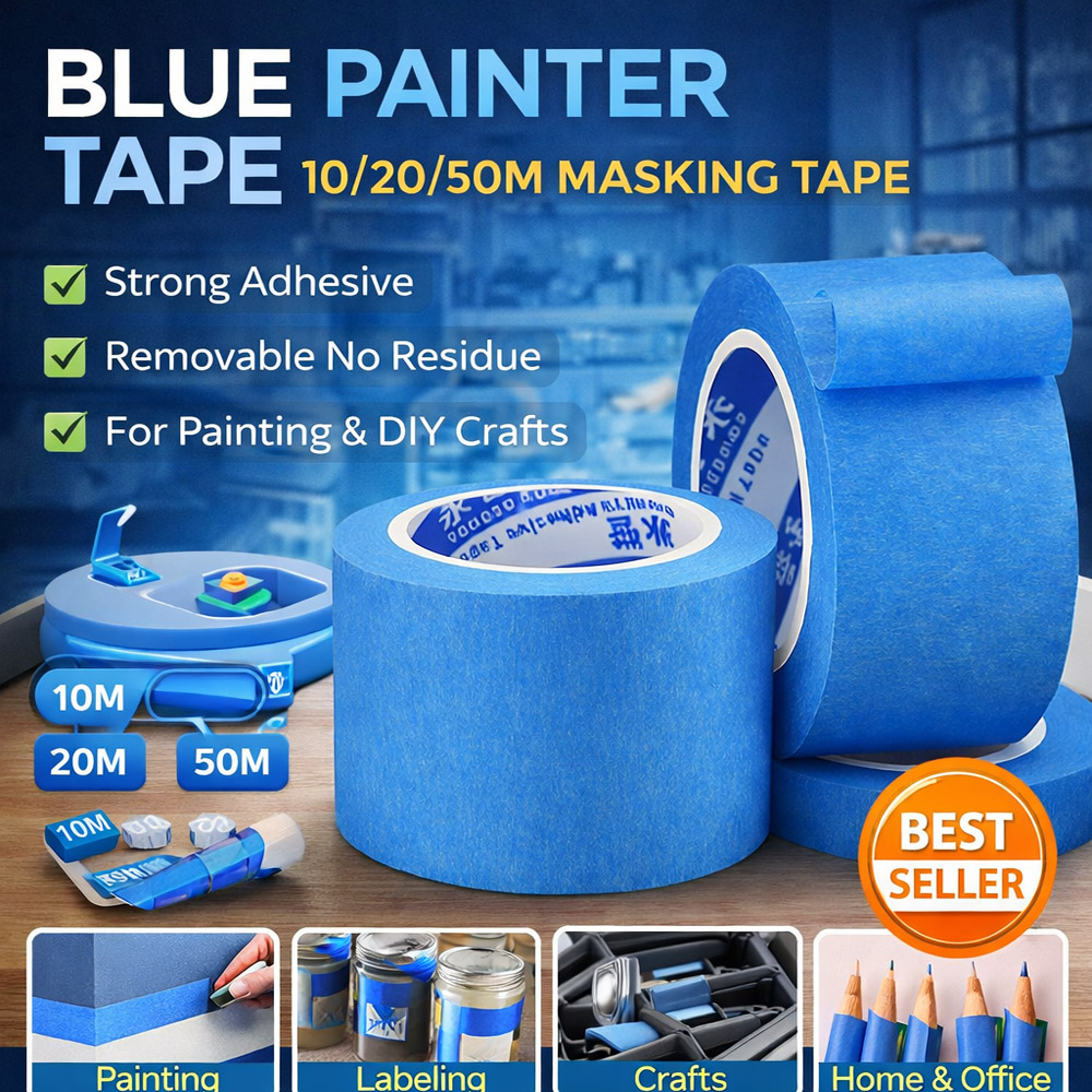 Model Kit Paint Remover - Nastro Adesivo Blu per Pittori 10/20/50M,