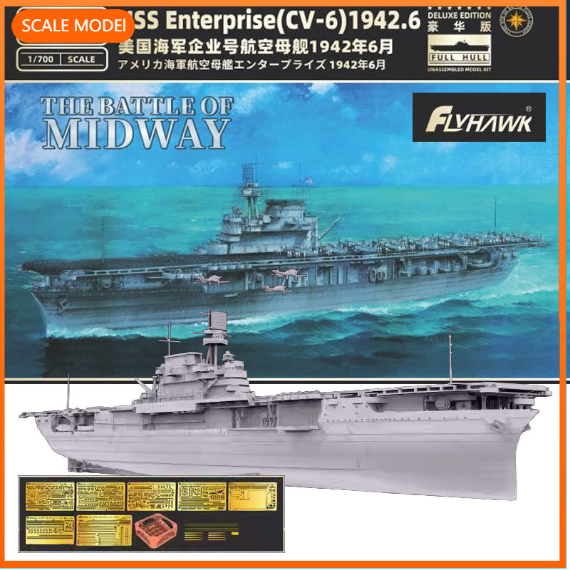 Model Kit Uss Enterprise - Kit di modellismo Flyhawk 1/700 FH1178S