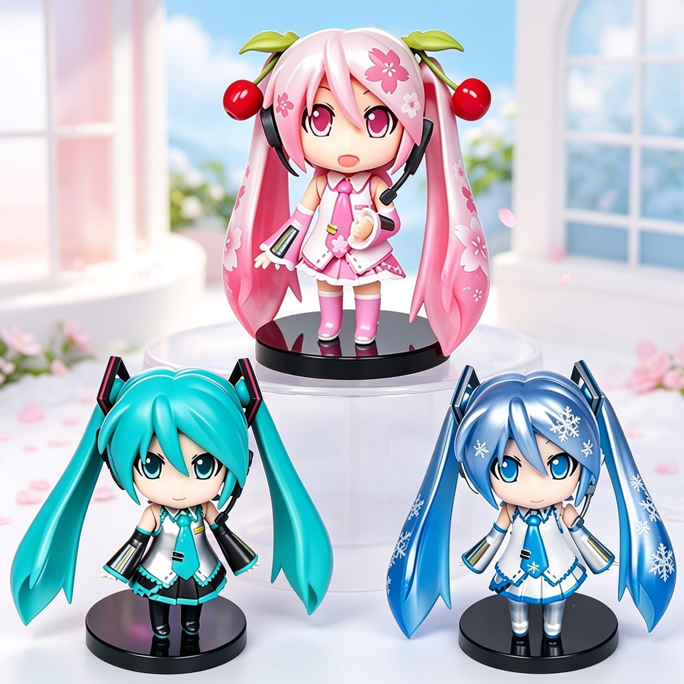 Model Kit Hatsune Miku - Set di 3 Statuette Nendoroid Hatsune