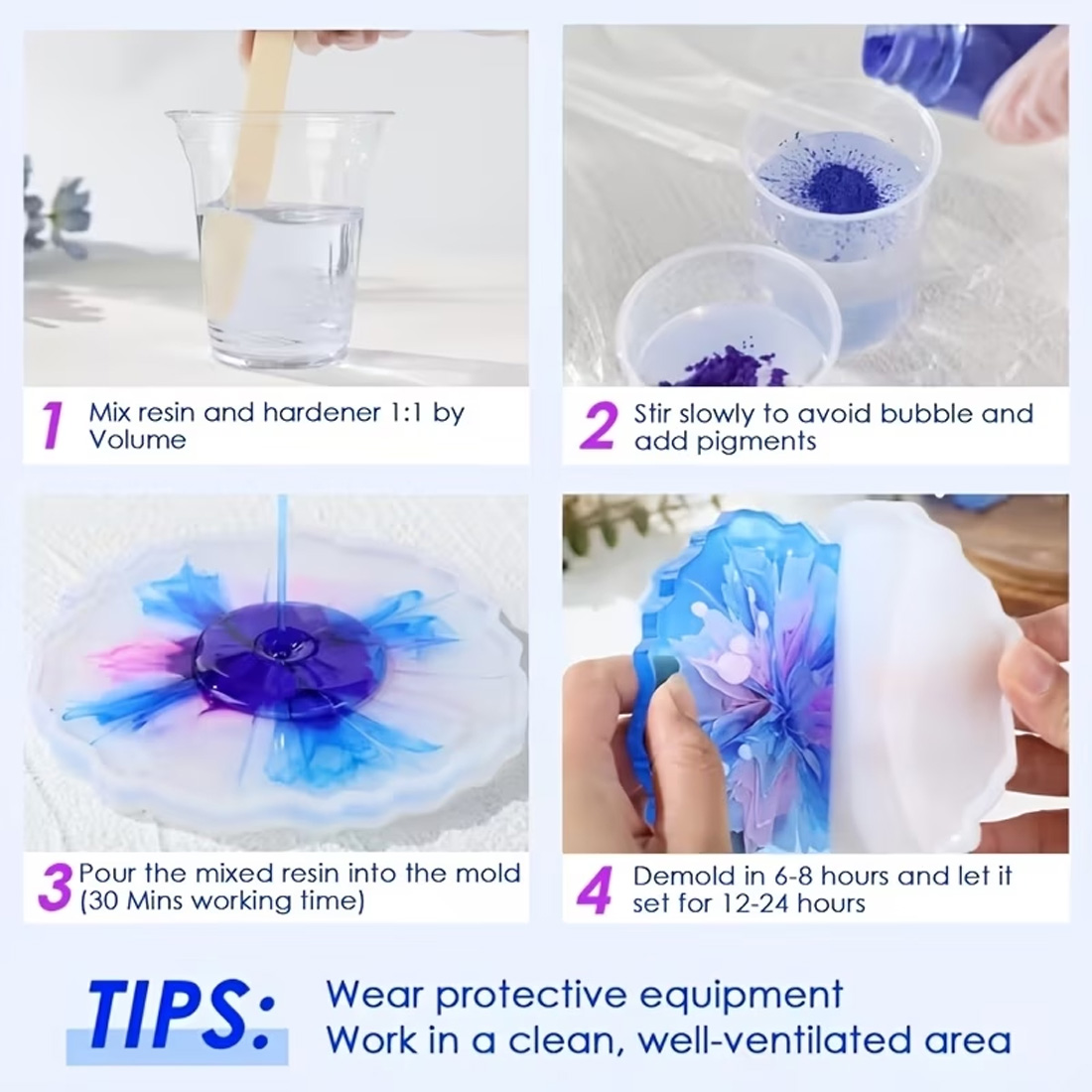 Set di 6 Stampi in Silicone pe - Resin Kit Cast recensione e prezzo