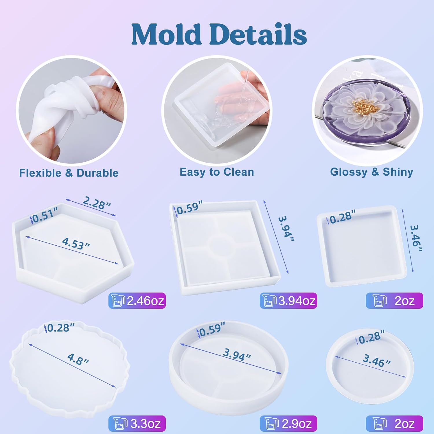 Set di 6 Stampi in Silicone pe - Resin Kit Cast recensione e prezzo