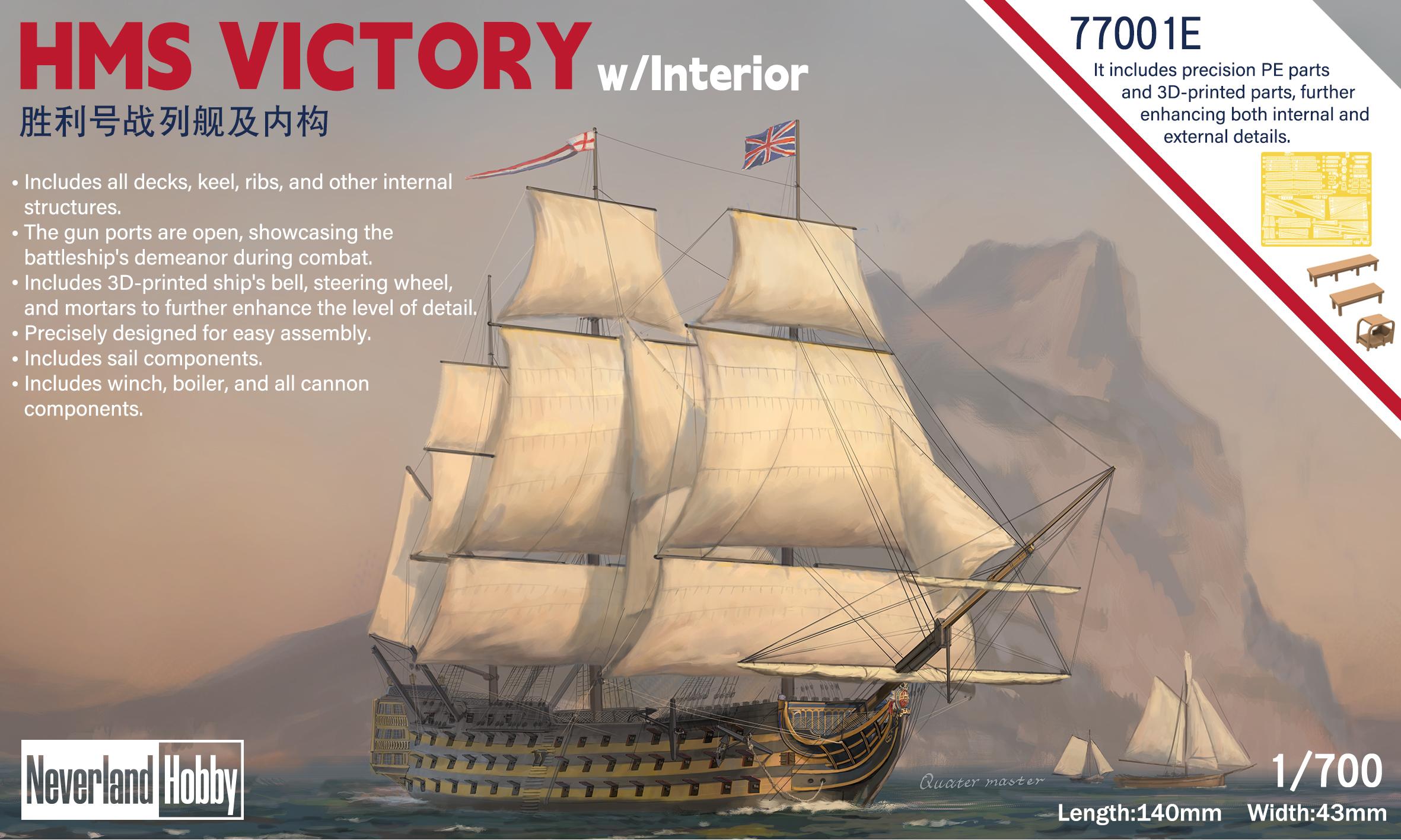 1/700 HMS Victory con interni  - Model Kit Hms Victory recensione e prezzo